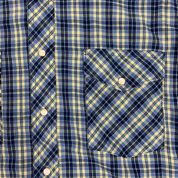 Rustler Medium Western Shirt Snap Pearl Button Fro - Picture 4 of 5